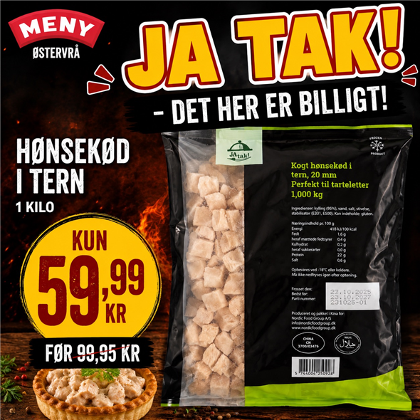Hønsekød i tern